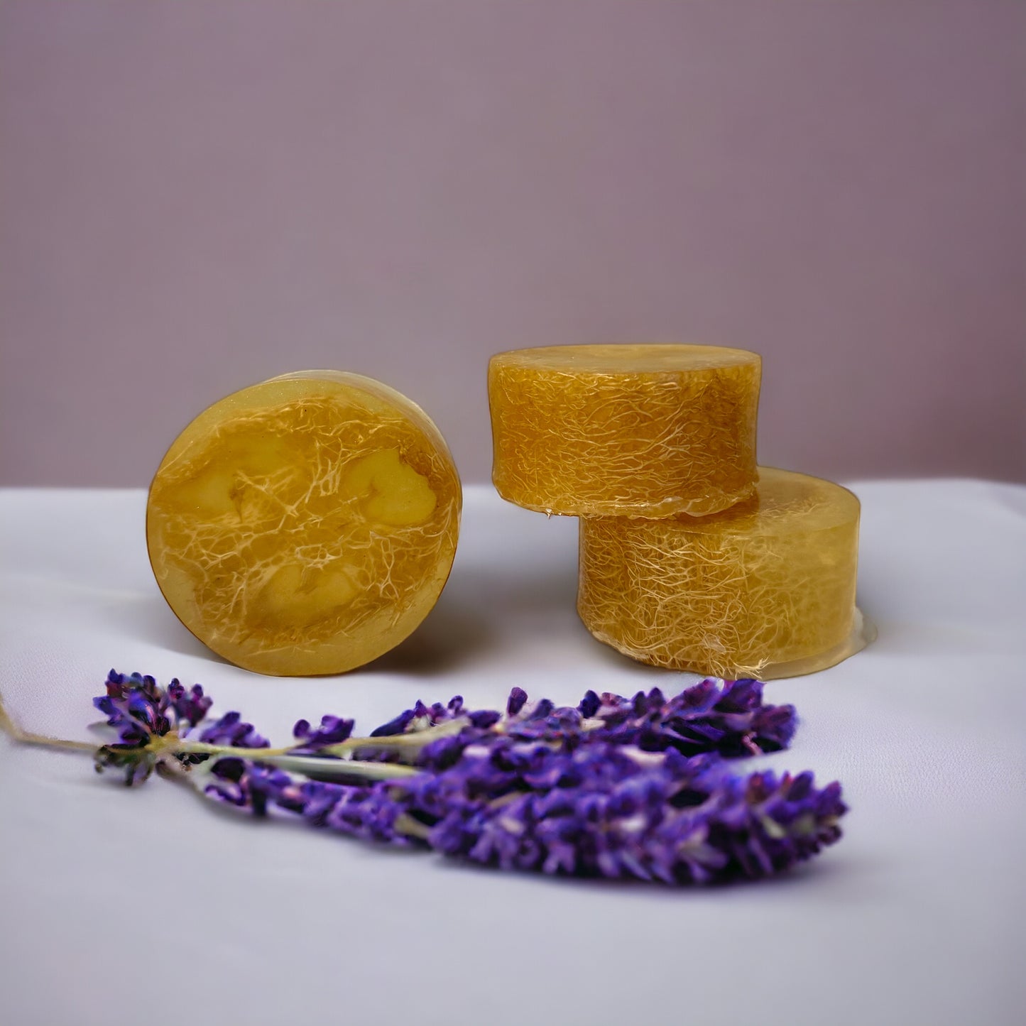 Lavender - Loofah Aloe Soap 2-Pack - Tru & Ra