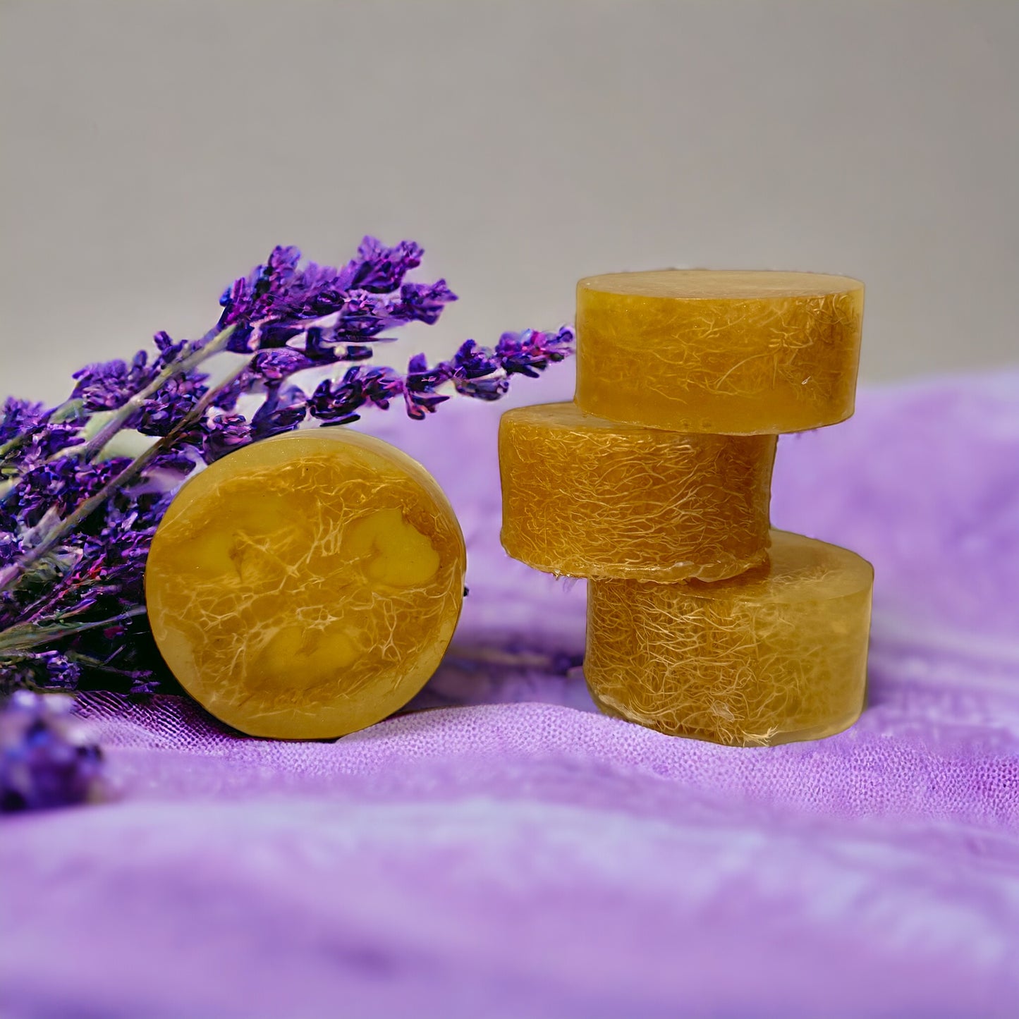Lavender - Loofah Aloe Soap 2-Pack - Tru & Ra