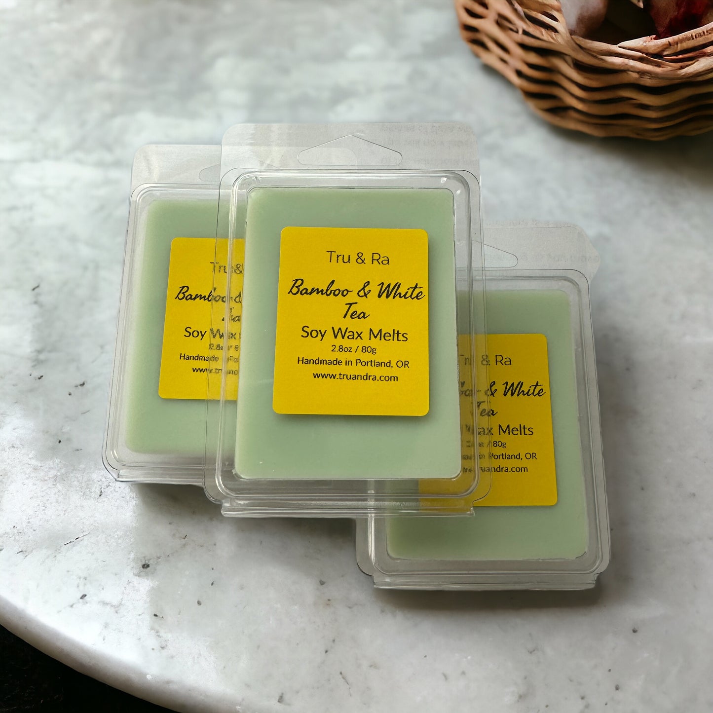Bamboo & White Tea Soy Wax Melts - Tru & Ra