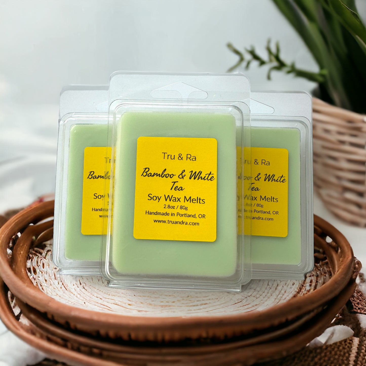 Bamboo & White Tea Soy Wax Melts - Tru & Ra