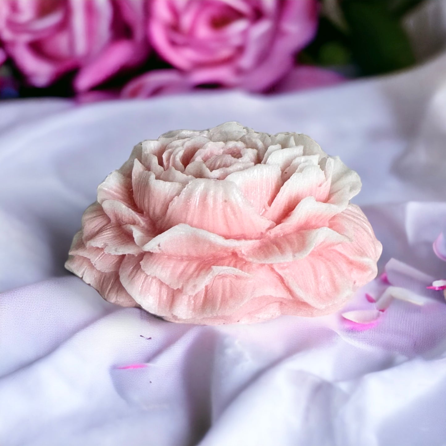 Pink Rose - Triple Butter Peony Flower Soap - Tru & Ra