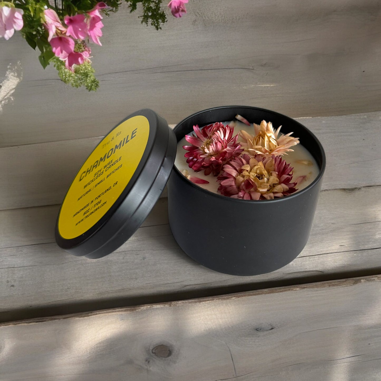 Chamomile - Soy Wax Wickless Candle - Tru & Ra