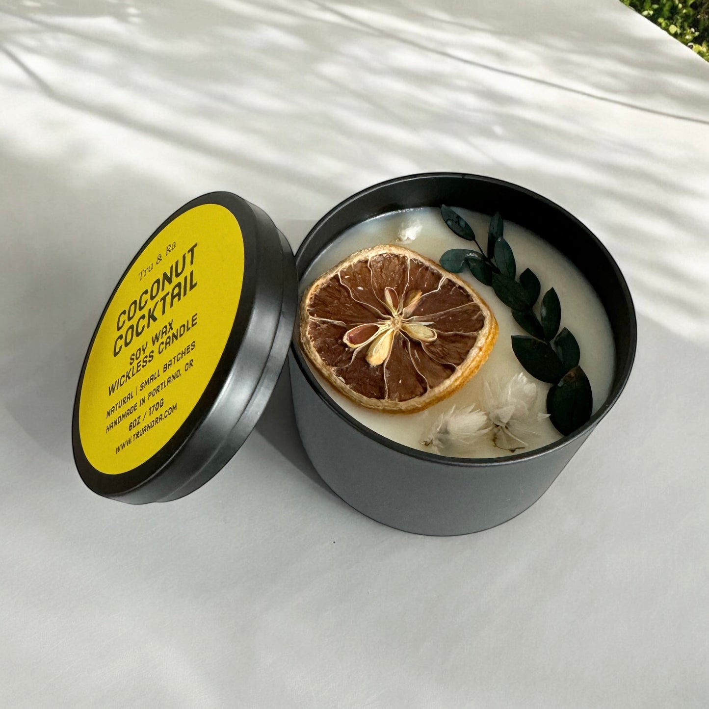 Coconut Cocktail - Soy Wax Wickless Candle - Tru & Ra
