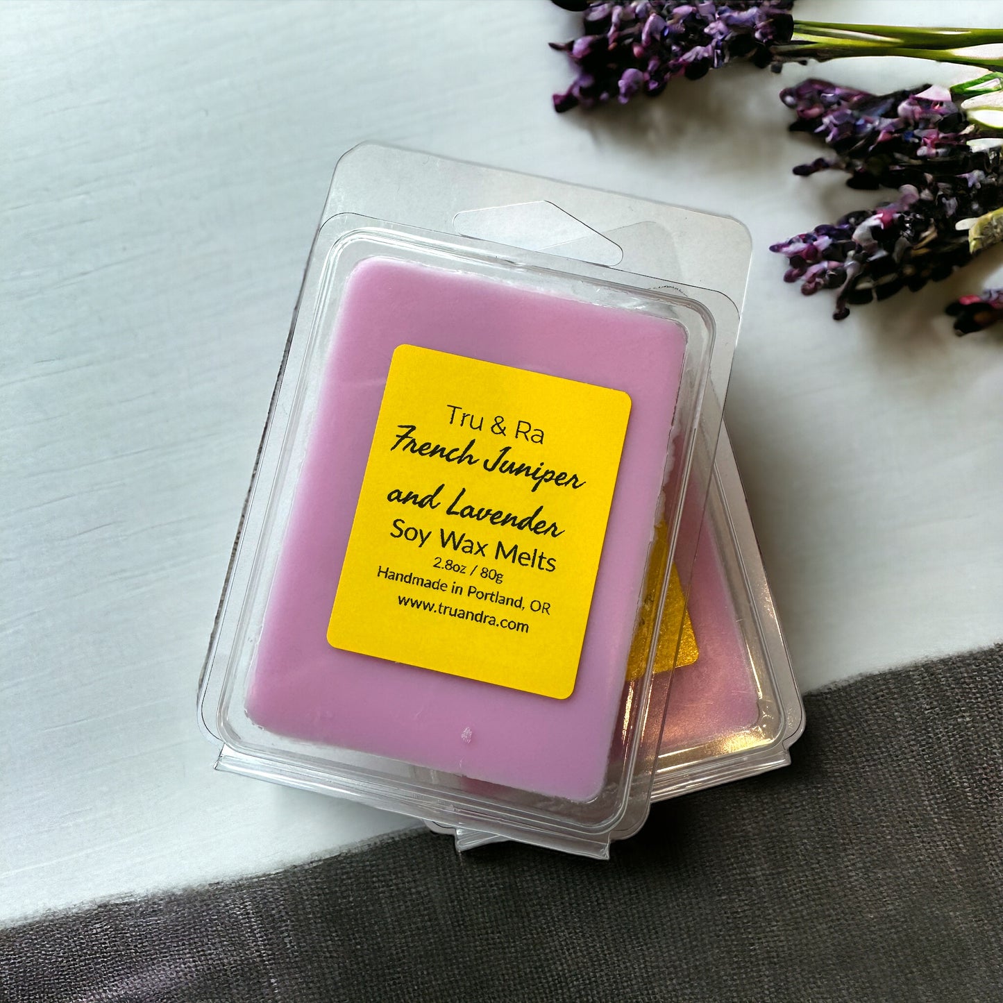 French Juniper and Lavender Soy Wax Melts - Tru & Ra