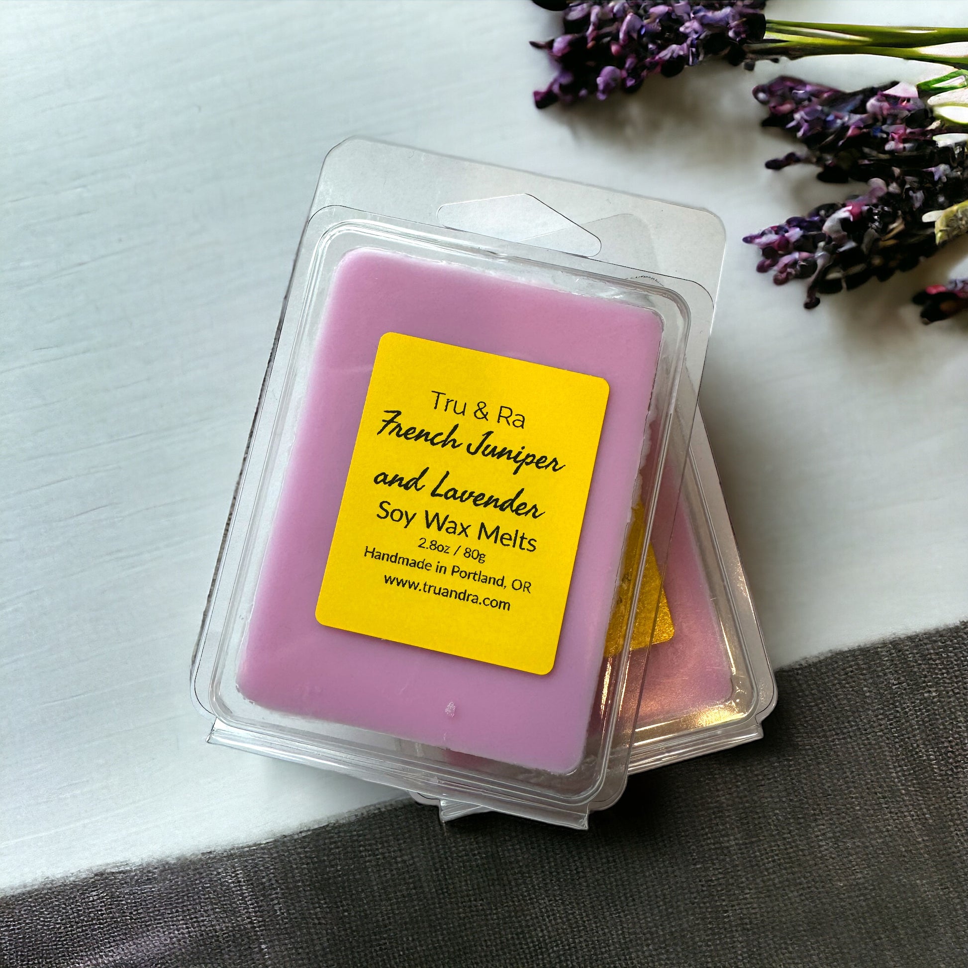 French Juniper and Lavender Soy Wax Melts - Tru & Ra