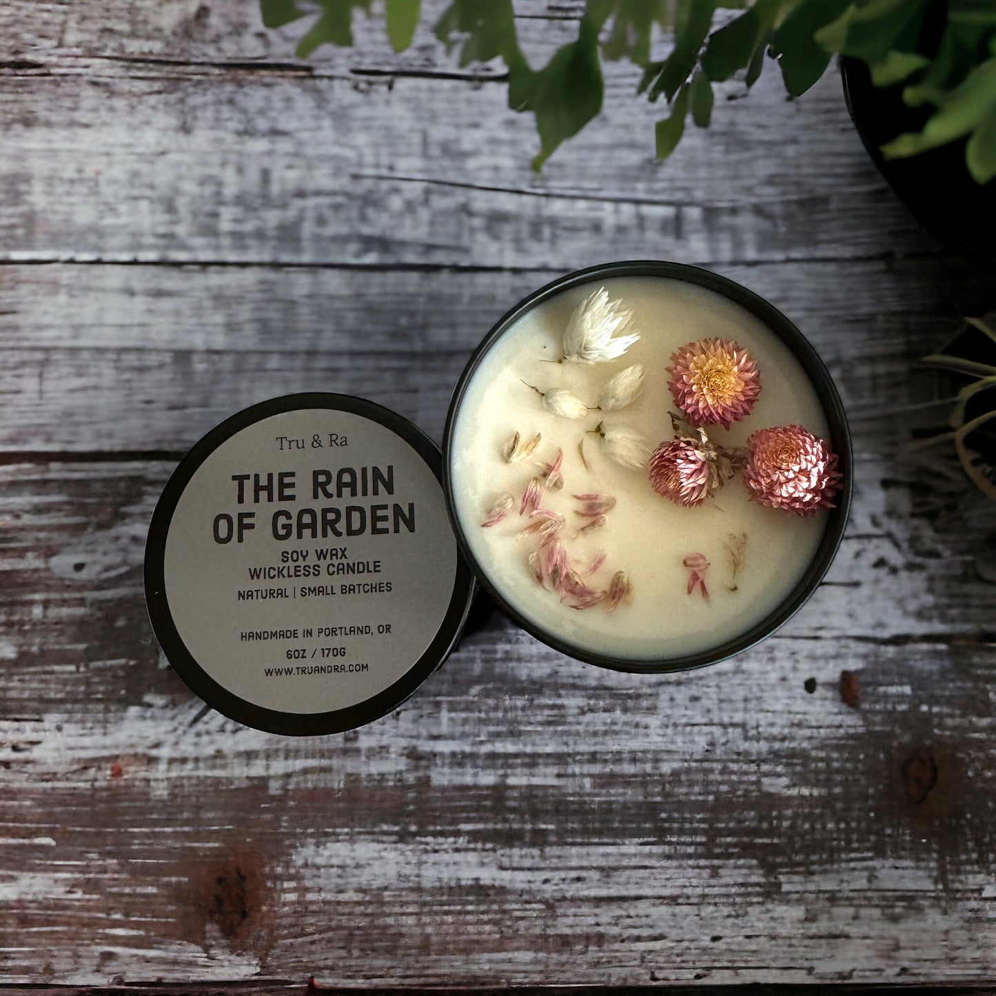 The Rain of Garden - Soy Wax Wickless Candle - Tru & Ra