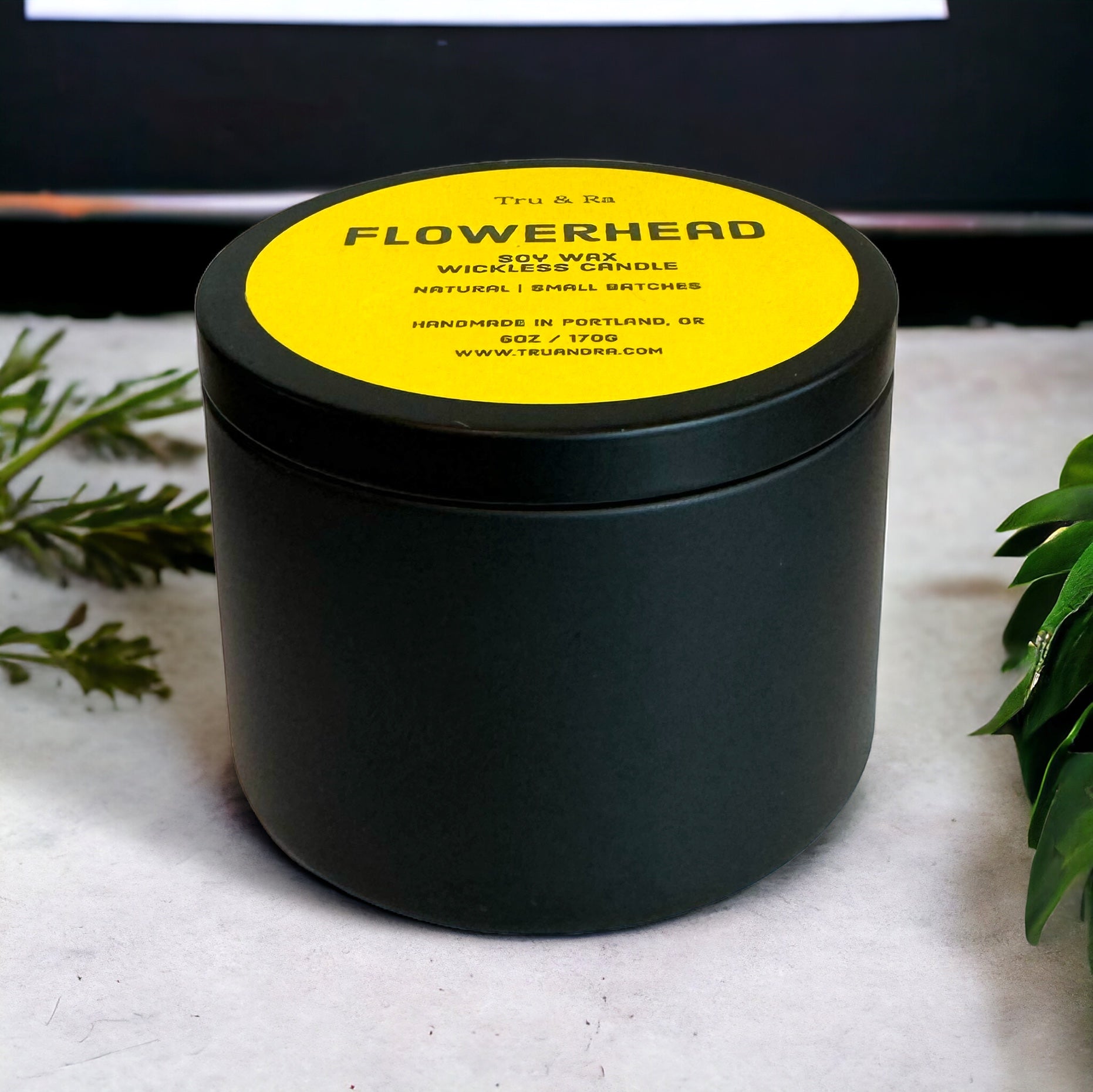 Flowerhead - Soy Wax Wickless Candle - Tru & Ra