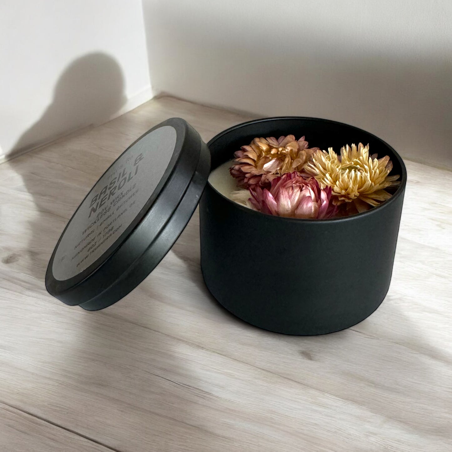 Basil & Neroli - Soy Wax Wickless Candle - Tru & Ra