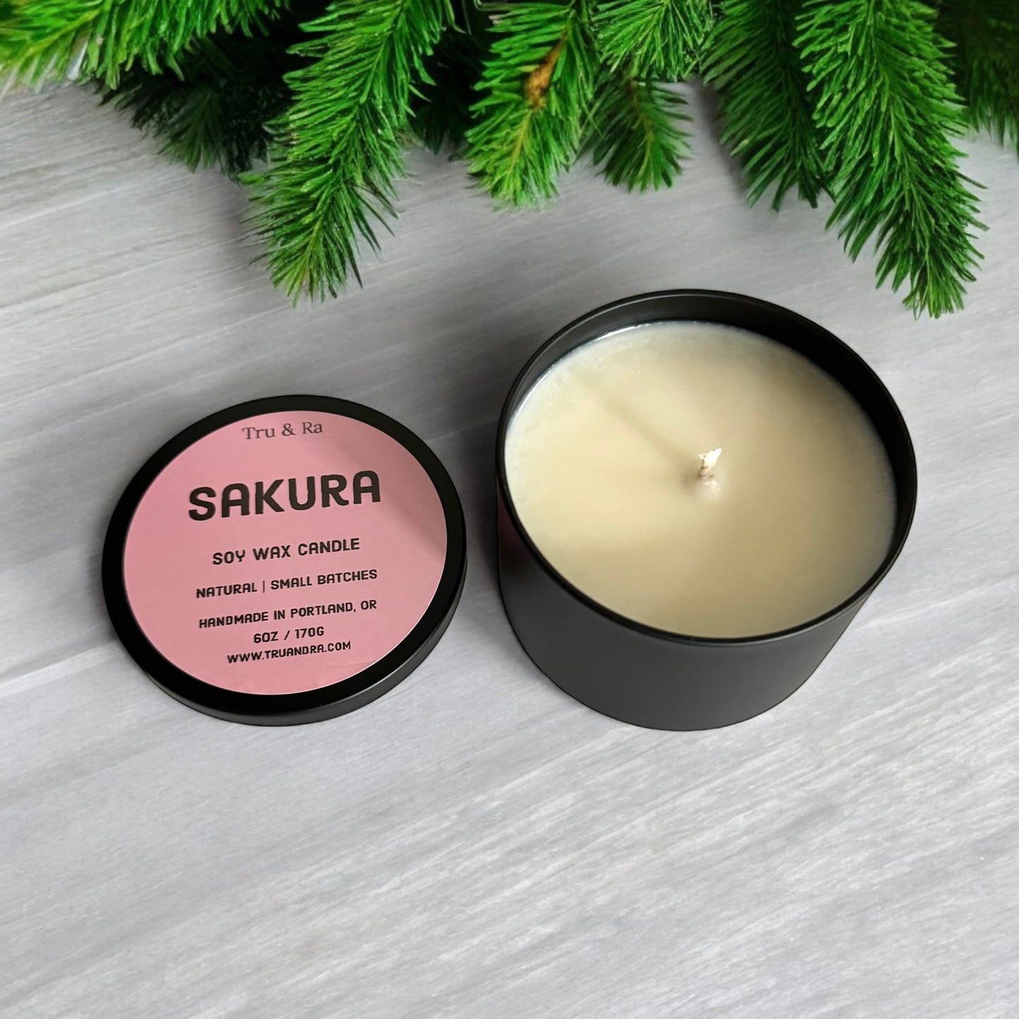 Sakura - Soy Wax Candle - Tru & Ra